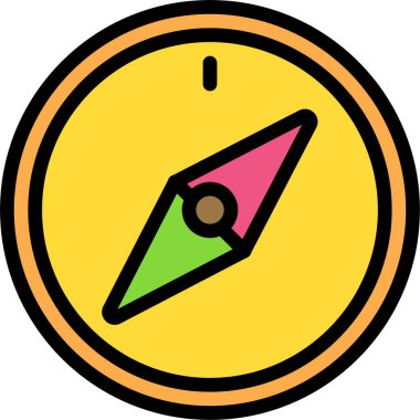 Pusula. Web simgesi basit illüstrasyon