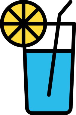 Kokteyl. Web simgesi basit illüstrasyon