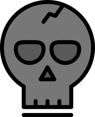 Kafatası. Web simgesi basit tasarım