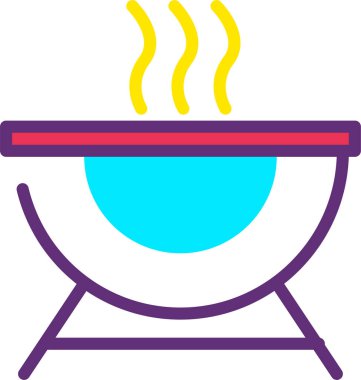 Barbekü. Web simgesi basit illüstrasyon