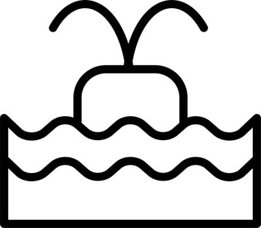 balina ağı simgesi, yaz vektör resimleme