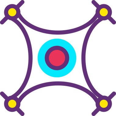 İHA simgesi. düz dizayn biçimi 10