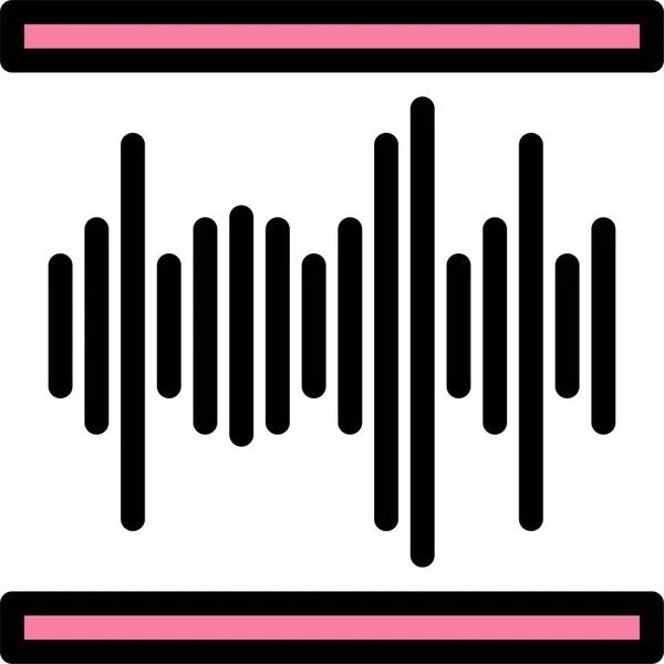 Musik Web Symbol Einfache Illustration — Stockvektor