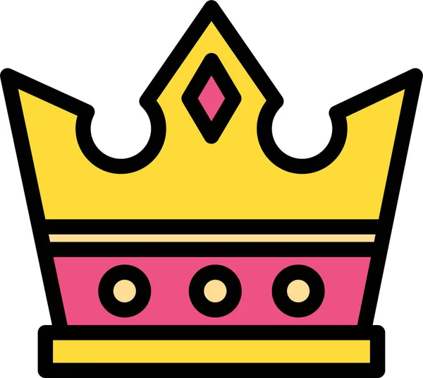 Krone Web Symbol Einfache Illustration — Stockvektor