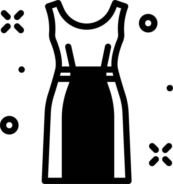 Vestido Ícone Web Ilustração Simples —  Vetores de Stock