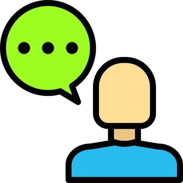 Icono Web Chat Ilustración Vector Simple — Archivo Imágenes Vectoriales