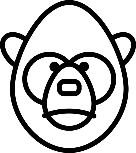 Orangutan Web Simgesi Basit Illüstrasyon — Stok Vektör