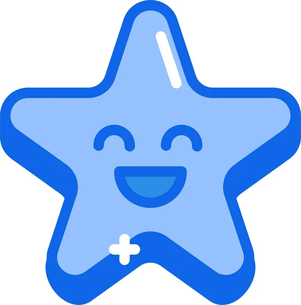 Modrý Bílý Vektor Znázorňující Hvězdu — Stockový vektor