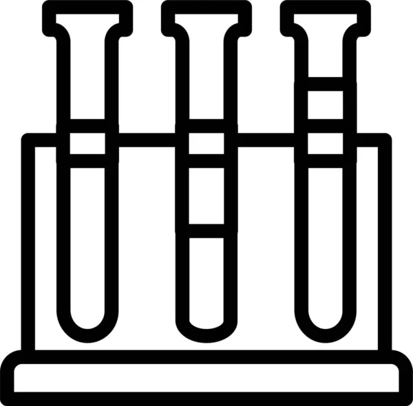Ikona Probówki Prosta Ilustracja Ikon Wektorowych Kolby Laboratoryjnej Projektowania Stron — Wektor stockowy