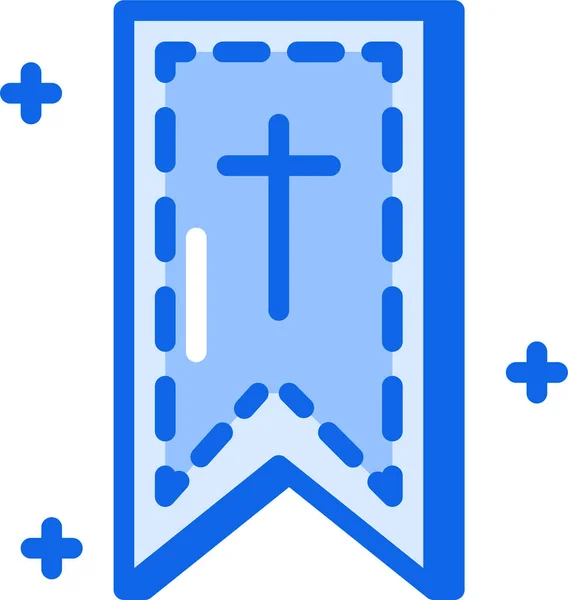 Medisch Kruis Plat Pictogram Vector Stijl Tweekleurig Cyaan Blauwe Kleuren — Stockvector