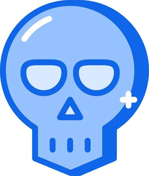 Calavera Icono Web Ilustración Simple — Archivo Imágenes Vectoriales