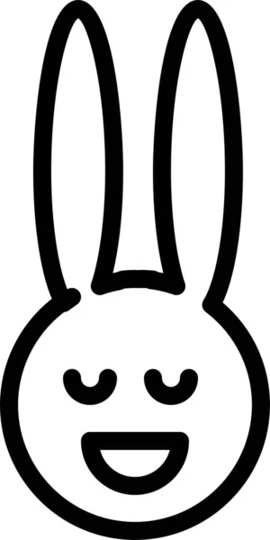 Conejo Icono Web Ilustración Simple — Vector de stock