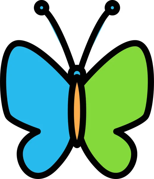 Schmetterling Web Symbol Einfache Vektorillustration — Stockvektor