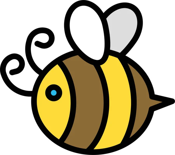 Иконка Пчелы Простая Векторная Иллюстрация — стоковый вектор
