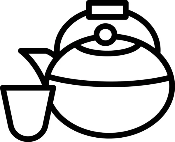 Chá Ícone Web Ilustração Simples — Vetor de Stock