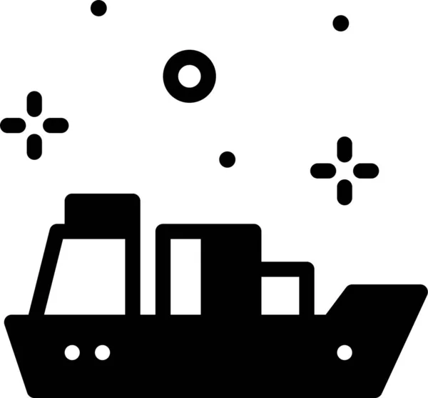 Bateau Icône Web Illustration Vectorielle Simple — Image vectorielle