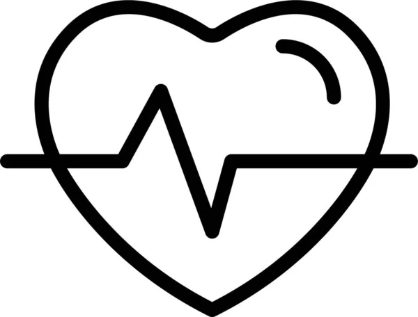 Latido Del Corazón Icono Web Ilustración Simple — Vector de stock