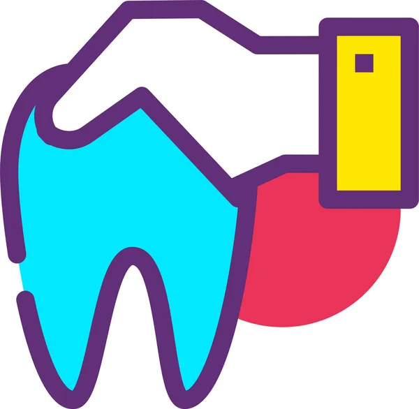 Cuidados Dentários Ilustração Simples — Vetor de Stock