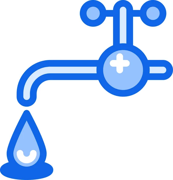 Gota Agua Ilustración Simple — Vector de stock