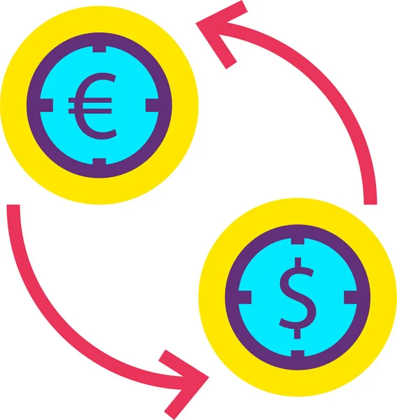货币兑换 Web图标 — 图库矢量图片