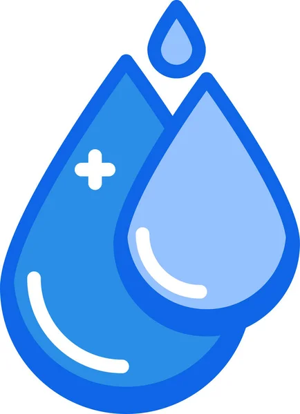 Gota Agua Ilustración Simple — Vector de stock