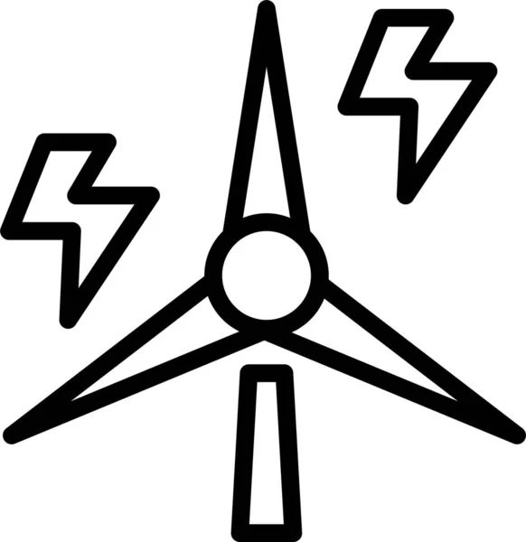 Illustrazione Icona Dell Energia Nucleare — Vettoriale Stock