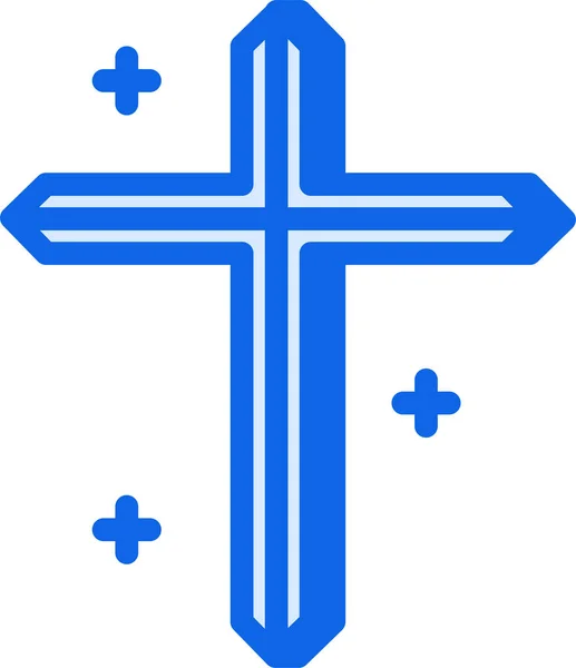 Christian Cross Icône Web — Image vectorielle