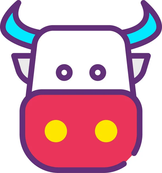 Bull Web Icon Einfache Illustration — Stockvektor