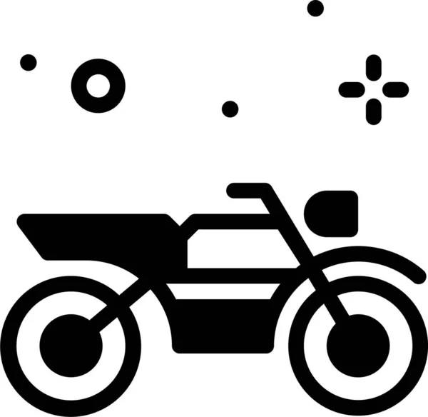 Motocicleta Icono Web Ilustración Simple — Vector de stock