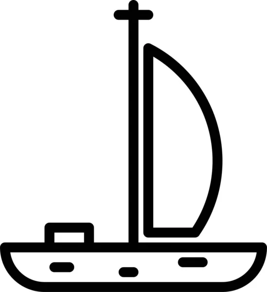 Εικονίδιο Ιστού Πλοίου Απλή Διανυσματική Απεικόνιση — Διανυσματικό Αρχείο