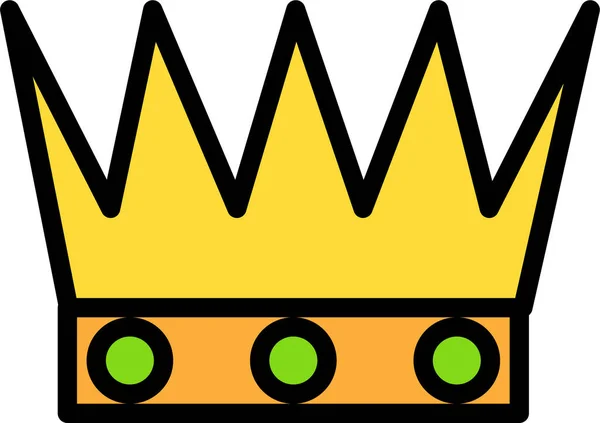 金と黄色の王冠のベクトル図 — ストックベクタ