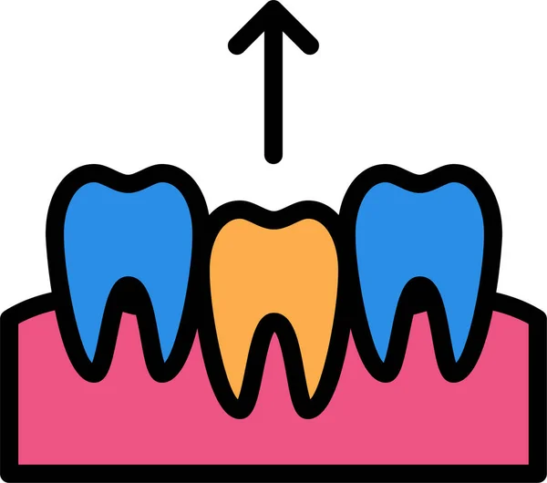 Fogak Web Ikon Egyszerű Illusztráció — Stock Vector