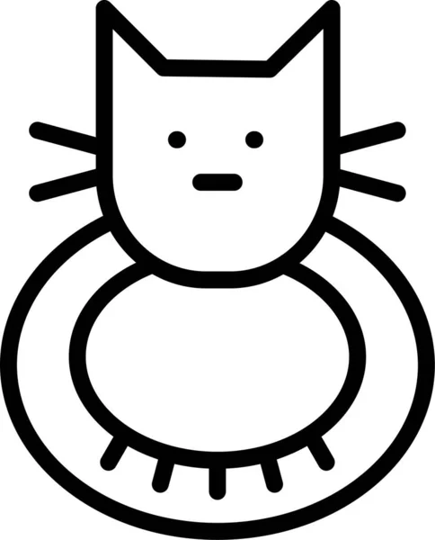 Gato Icono Web Ilustración Simple — Vector de stock