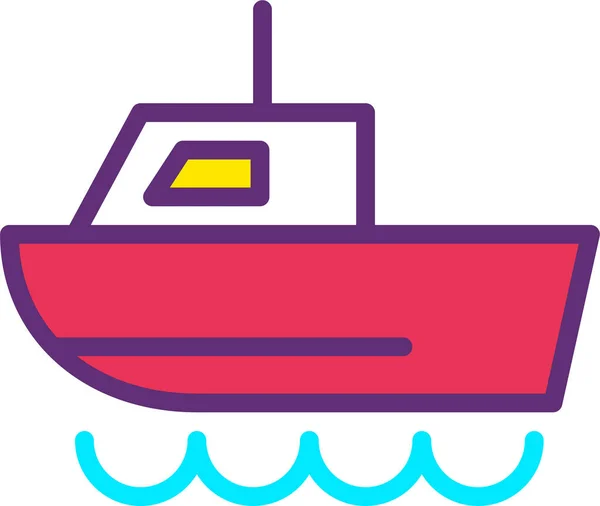 Schip Web Icoon Eenvoudige Illustratie — Stockvector