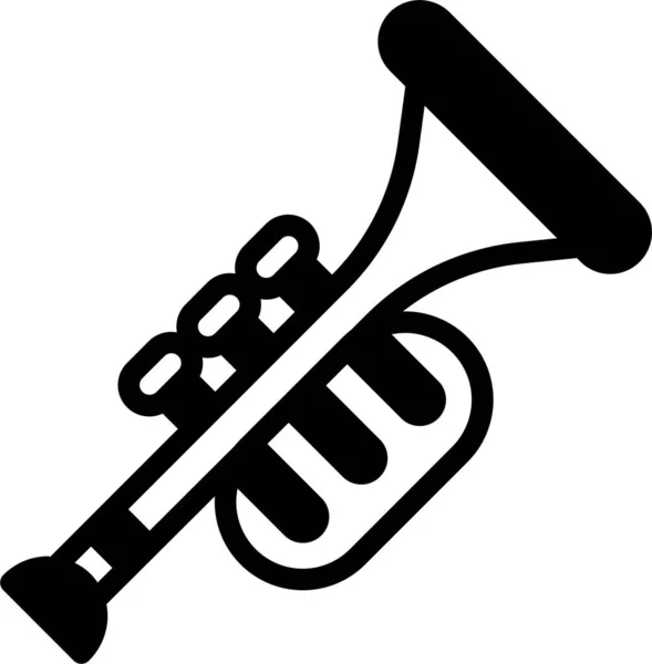 Trompette Icône Web Illustration Simple — Image vectorielle