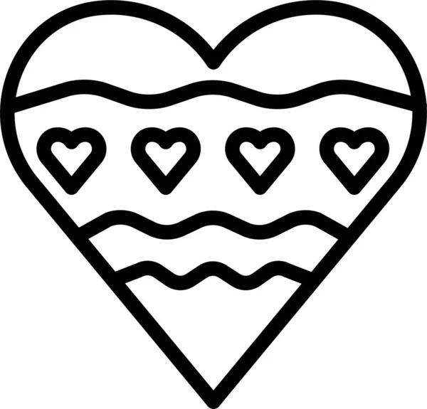 Любляче Серце Простий Дизайн — стоковий вектор