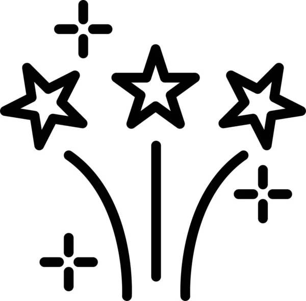 Feuerwerk Web Symbol Einfache Illustration — Stockvektor