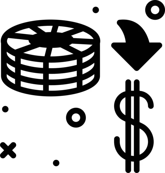 Icône Web Poker Illustration Vectorielle Simple Isolée Sur Fond Blanc — Image vectorielle