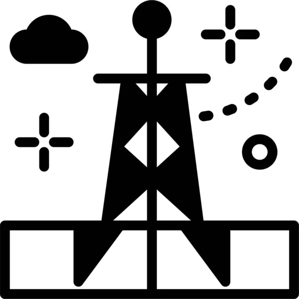 Power Plant Simple Illustration — Stock Vector