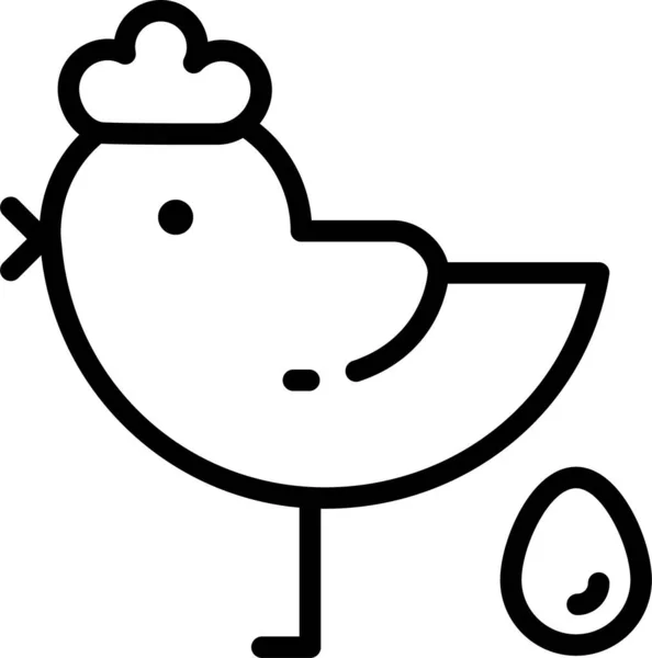 Tavuk Ağı Simgesi Vektör Illüstrasyonu — Stok Vektör