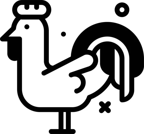 チキンだ Webアイコンシンプルなイラスト — ストックベクタ