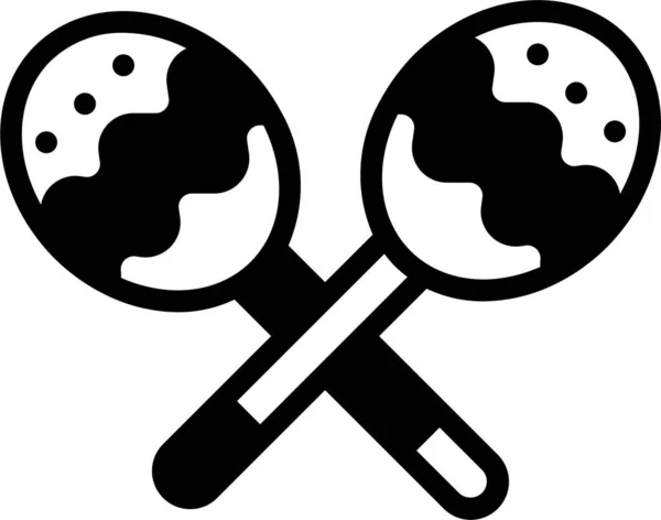 Maracas Web Symbol Einfache Illustration — Stockvektor