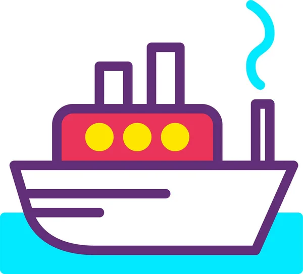 Schiff Web Symbol Einfache Illustration — Stockvektor