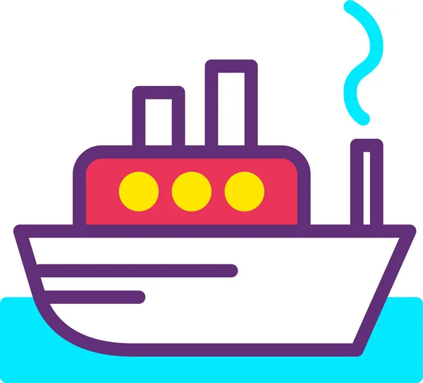 Ship Web Icon Simple Illustration — Stock Vector