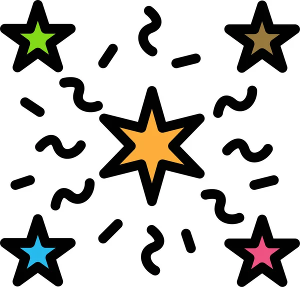 Estrelas Estrela Lua Outros Ilustração Vetorial — Vetor de Stock
