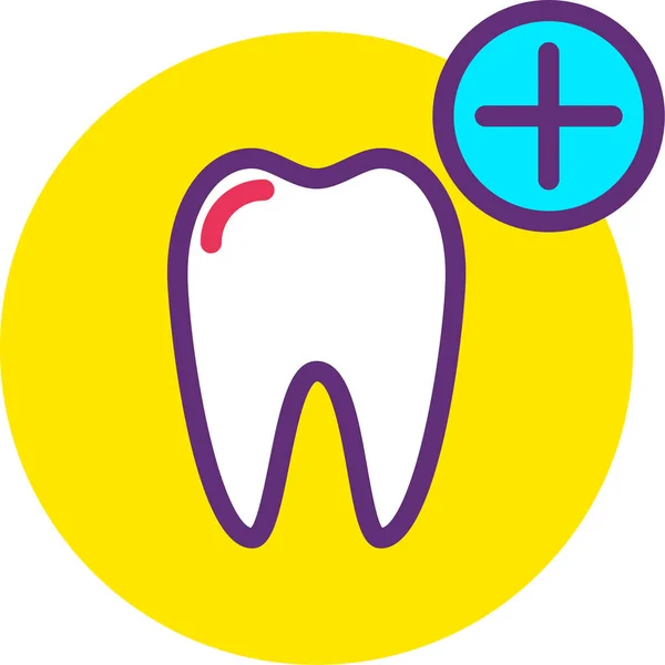 Dente Ícone Web Ilustração Simples —  Vetores de Stock