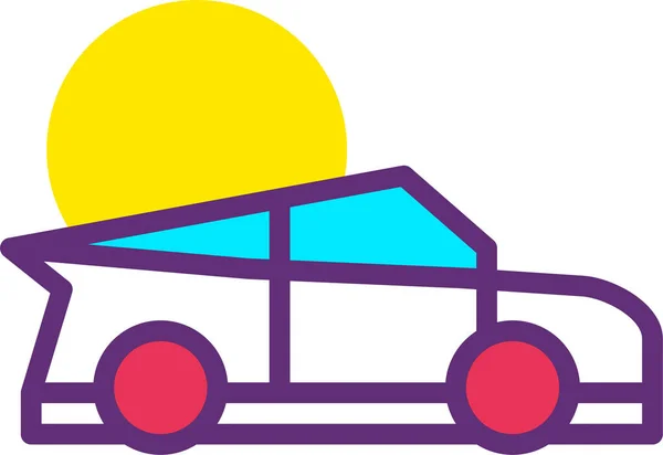 Coche Icono Web Ilustración Simple — Vector de stock