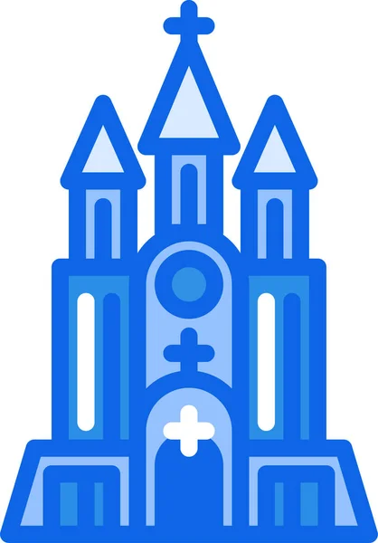 Εκκλησία Web Εικονίδιο Απλό Σχεδιασμό — Διανυσματικό Αρχείο
