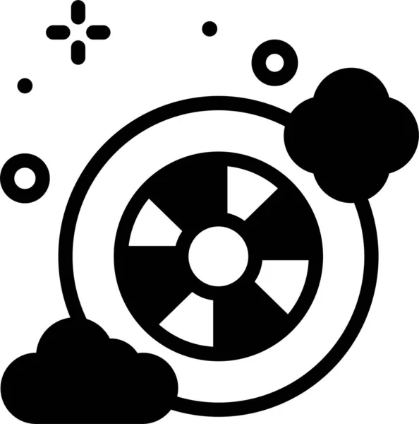 Nuklear Web Symbol Einfache Illustration — Stockvektor