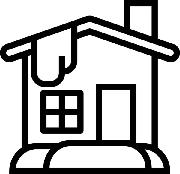 Házat Web Ikon Egyszerű Illusztráció — Stock Vector